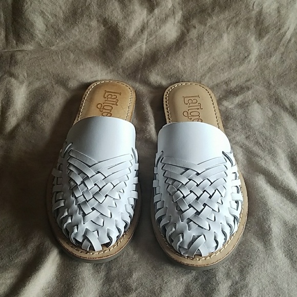 Latigo hibiscus white leather sandals - Picture 2 of 4
