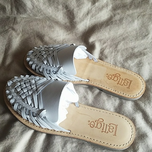 Latigo hibiscus white leather sandals - Picture 3 of 4