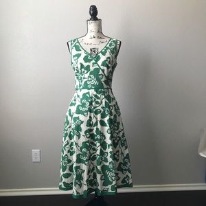Boden green floral sundress