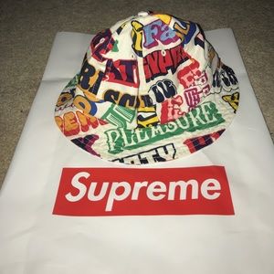 supreme/ hysteric glamour text bell hat