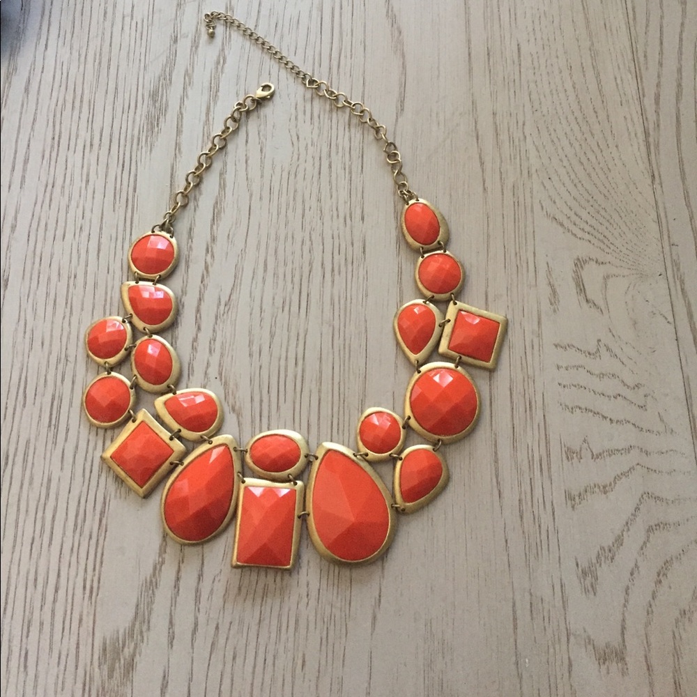 Orange and gold statement necklace!