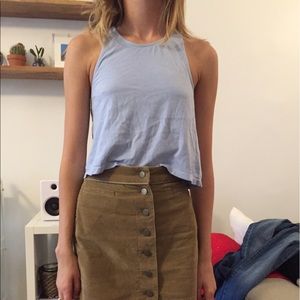 Urban Outfitters light blue cropped tank top