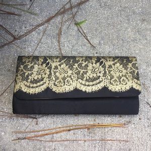 Black and gold clutch