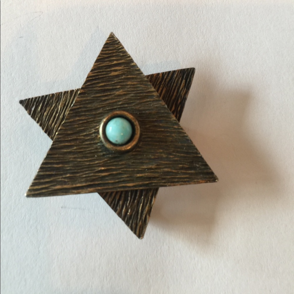 Made in 1979 by an artist, Agam. Star of David pin