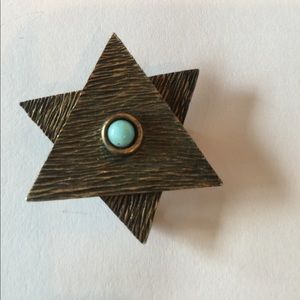 Made in 1979 by an artist, Agam. Star of David pin