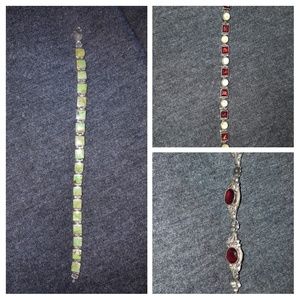 Sterling bracelets, no missing or loose stones