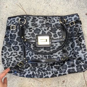 Black and grey large purse