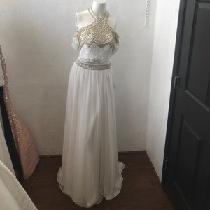 White boho dress. Rachel Allan brand