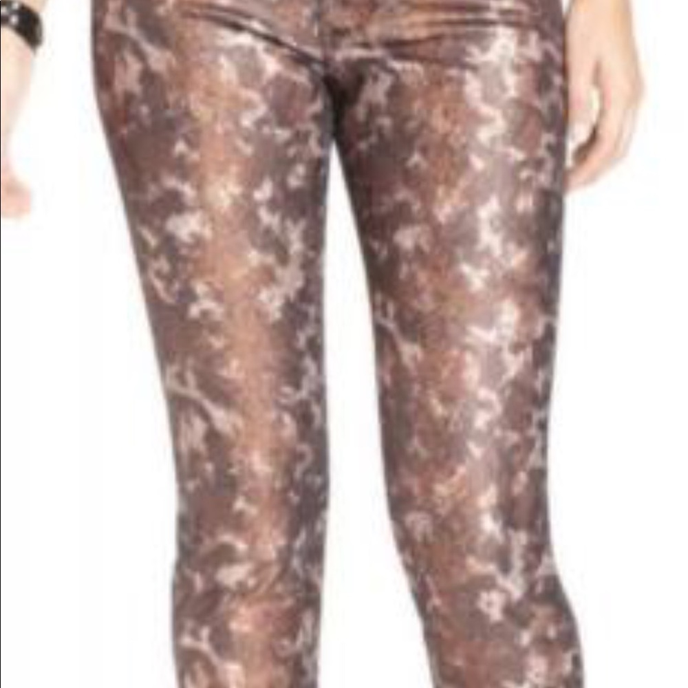 Else Bronze Snake Skin 5 Pocket Jeans