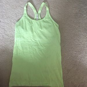 Lululemon tank. Neon yellow/green color. Size 8