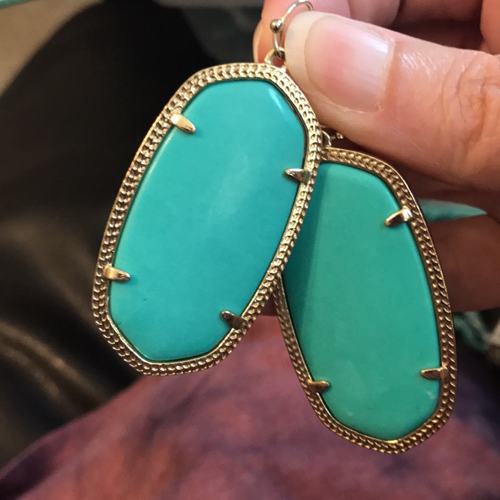 Kendra Scott teal Danielle earrings