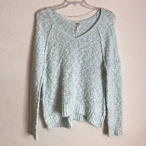 FREE PEOPLE Teal Pretty Sweater Size XS FREE PEOPLE Teal Pretty Sweater Size XS