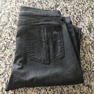 Rag & Bone black coated denim