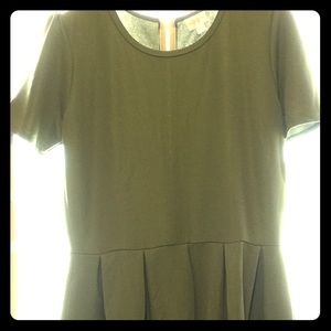 LuLaRoe XL Amelia Dress Olive Green