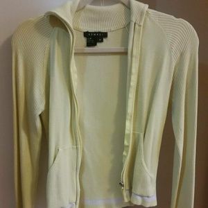 Zip up cardigan.