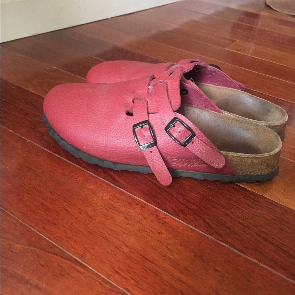 Adorable red birkenstocks