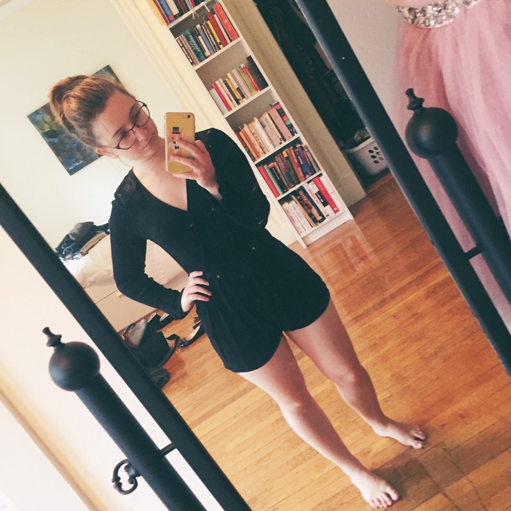 Long Sleeved Black Romper