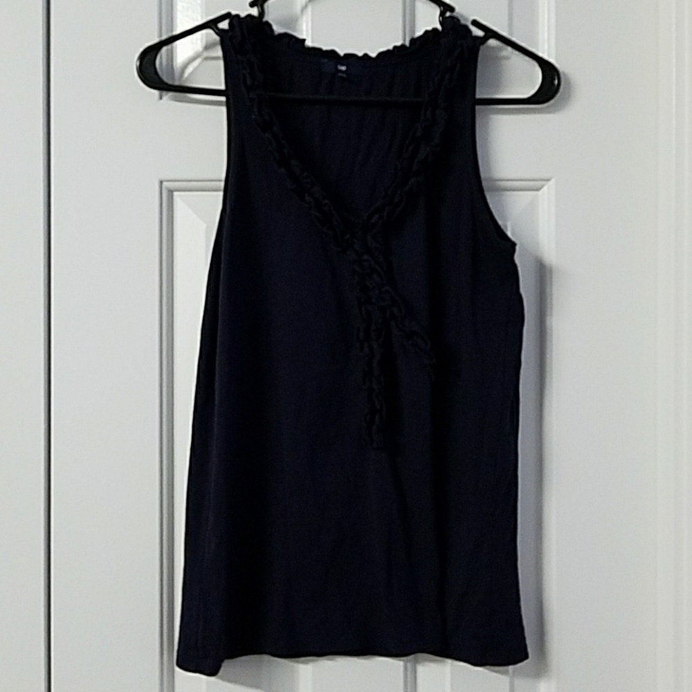 GAP ruffle neckline tank top