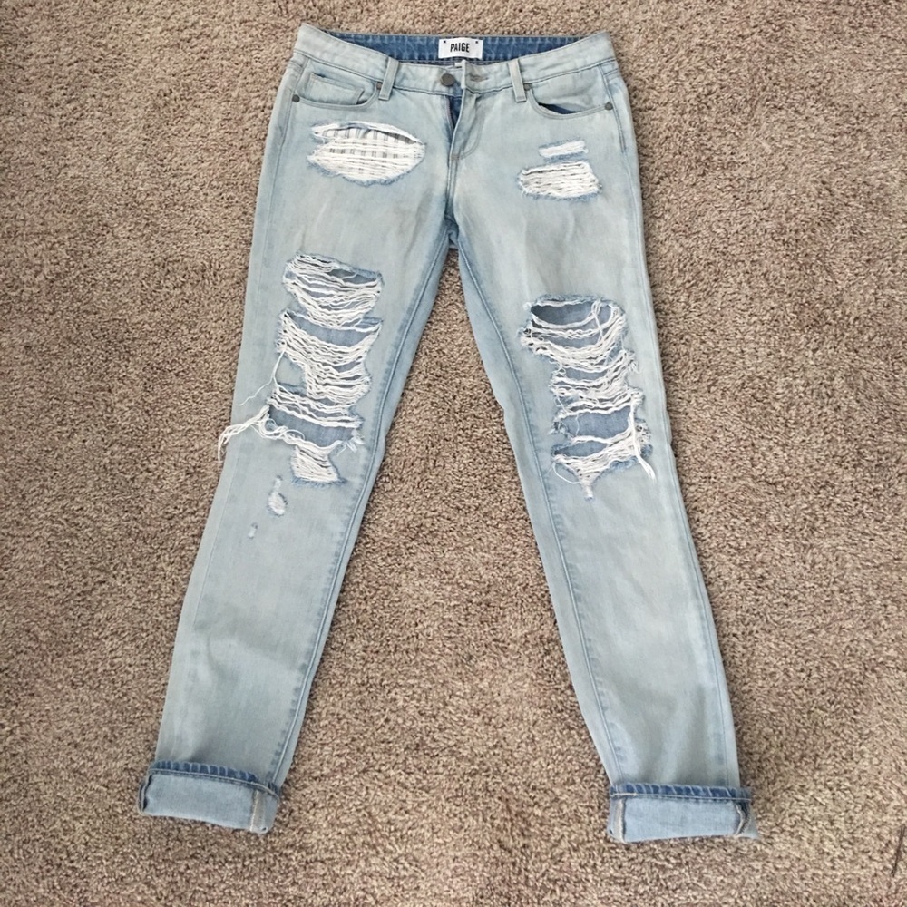 Paige distressed boyfriend jeans