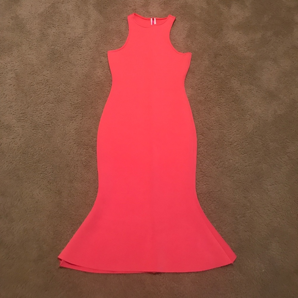 Pink Tight Fitted Evening dress for women size LG