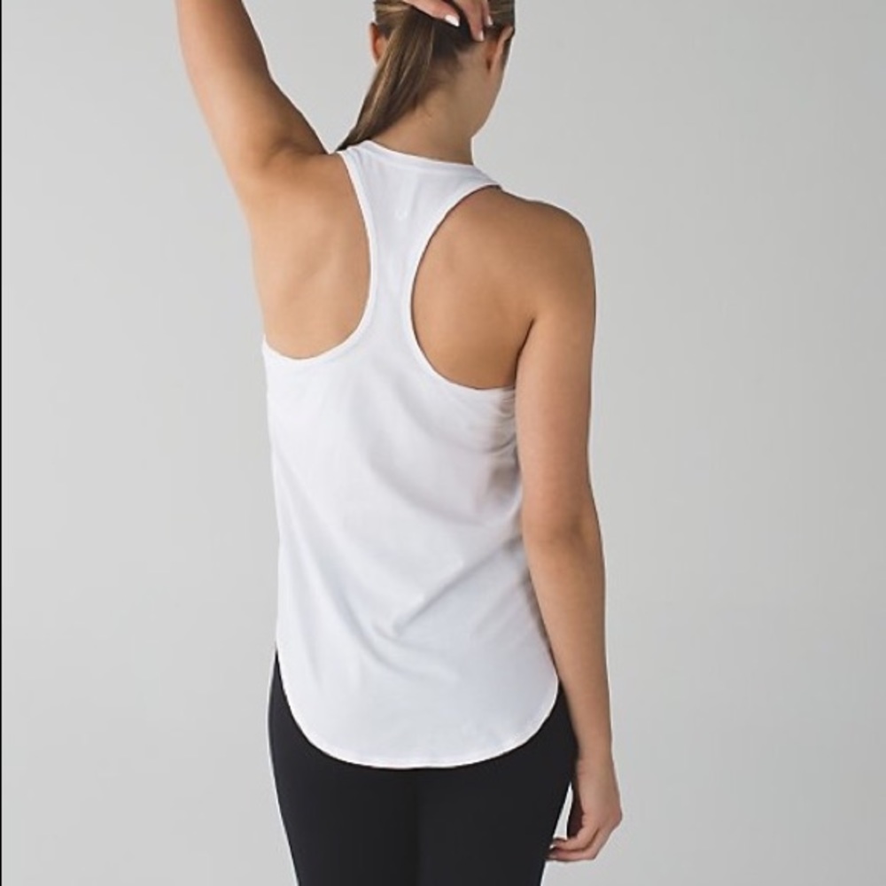 lululemon White Everyday Yogi Racerback, sz 8
