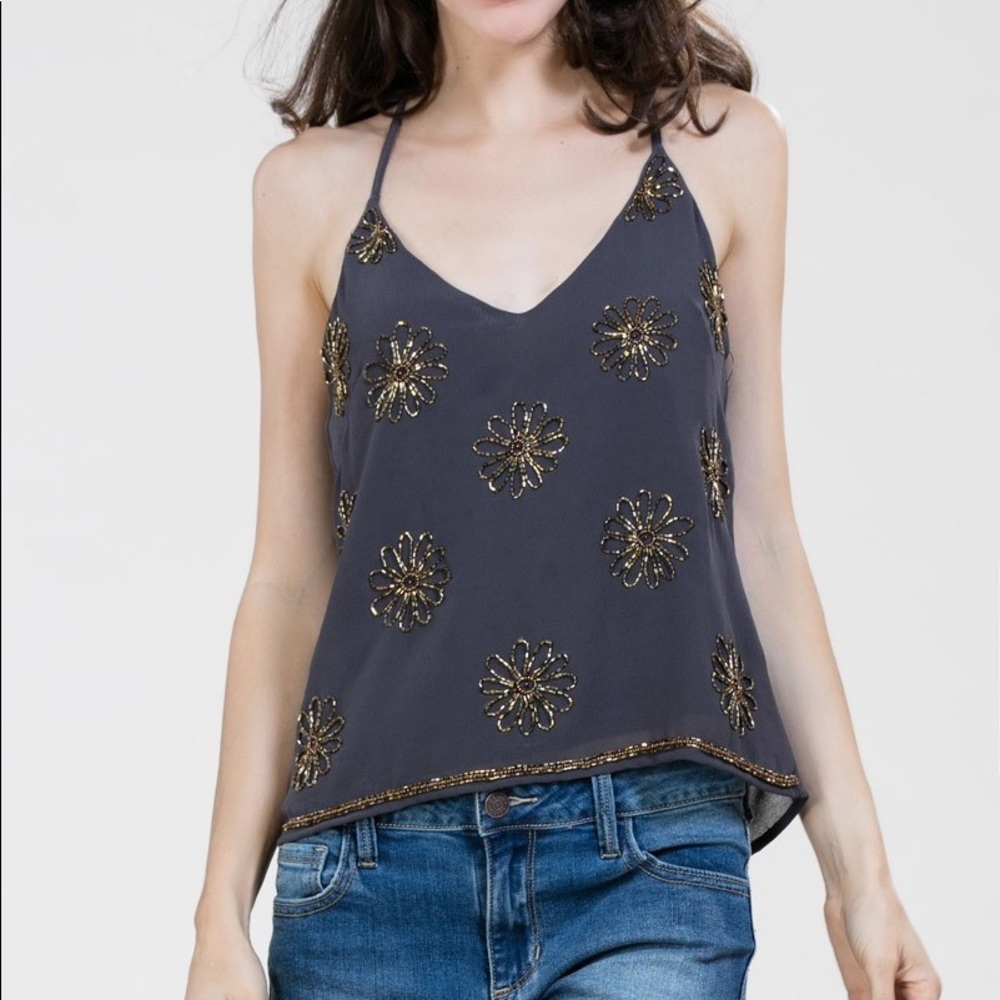 V-Neck, Beaded Camisole