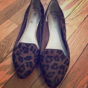 Sperry Cheetah Flats. Worn one time with socks