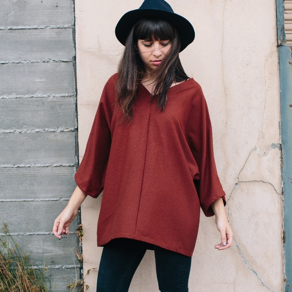 Only Child Sweaters - Only Child Solano burnt orange wool sweater S