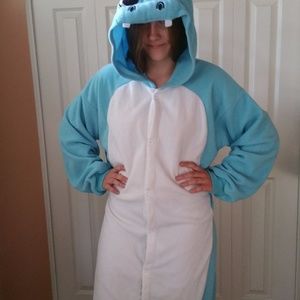 One piece pajama!  Animal motif!