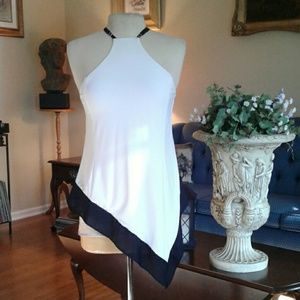 VICTORIA'S Secret White and Black Top Size Small