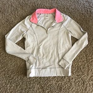 PINK brand quarter zip light sweatshirt