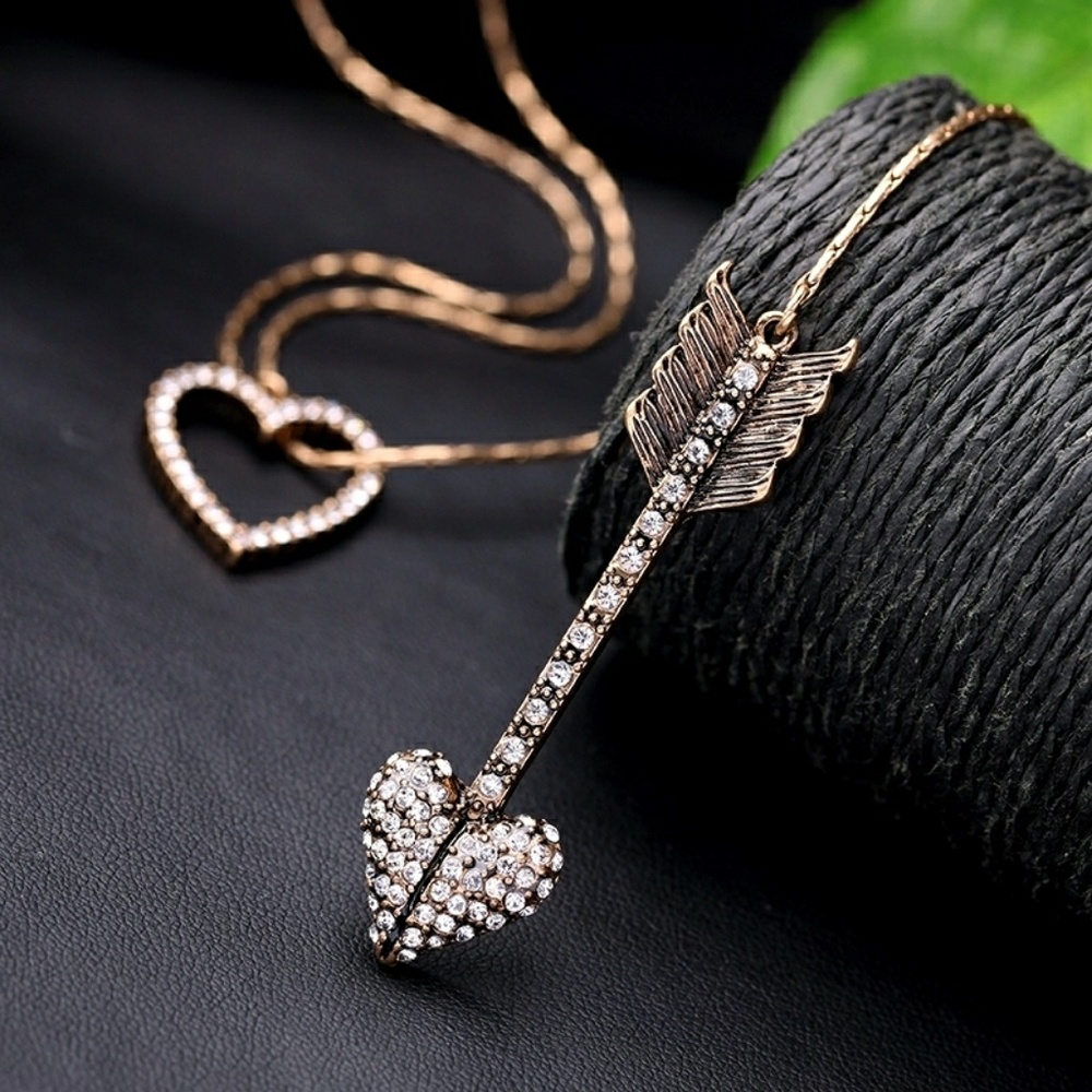 Heart and arrow necklace