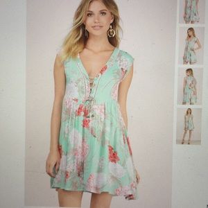 Mint MINKPINK Backyard Bliss dress