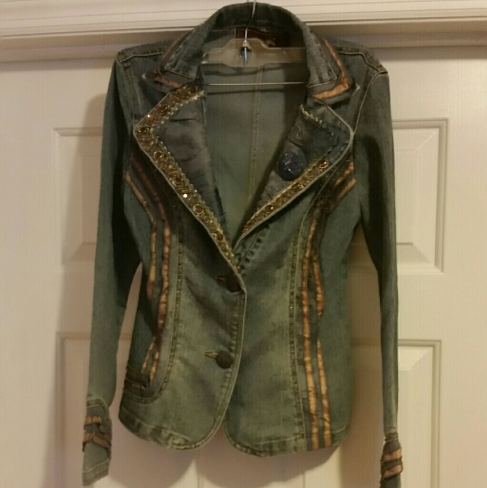 Amazing Couture Embellished Denim Jacket