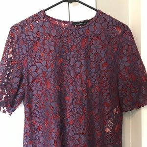 Purple & Red lace top Purple & Red lace top
