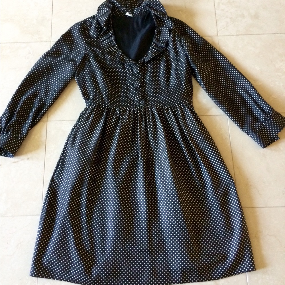 J.Crew Long Sleeve Polka Dot Dress - Sz 2