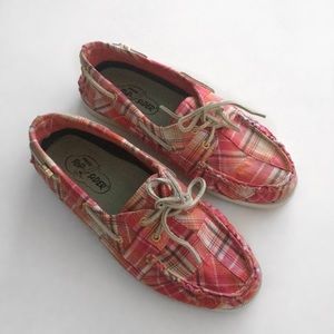 Sperry Top-Sider Pink Plaid Boat Shoe Sperry Top-Sider Pink Plaid Boat Shoe