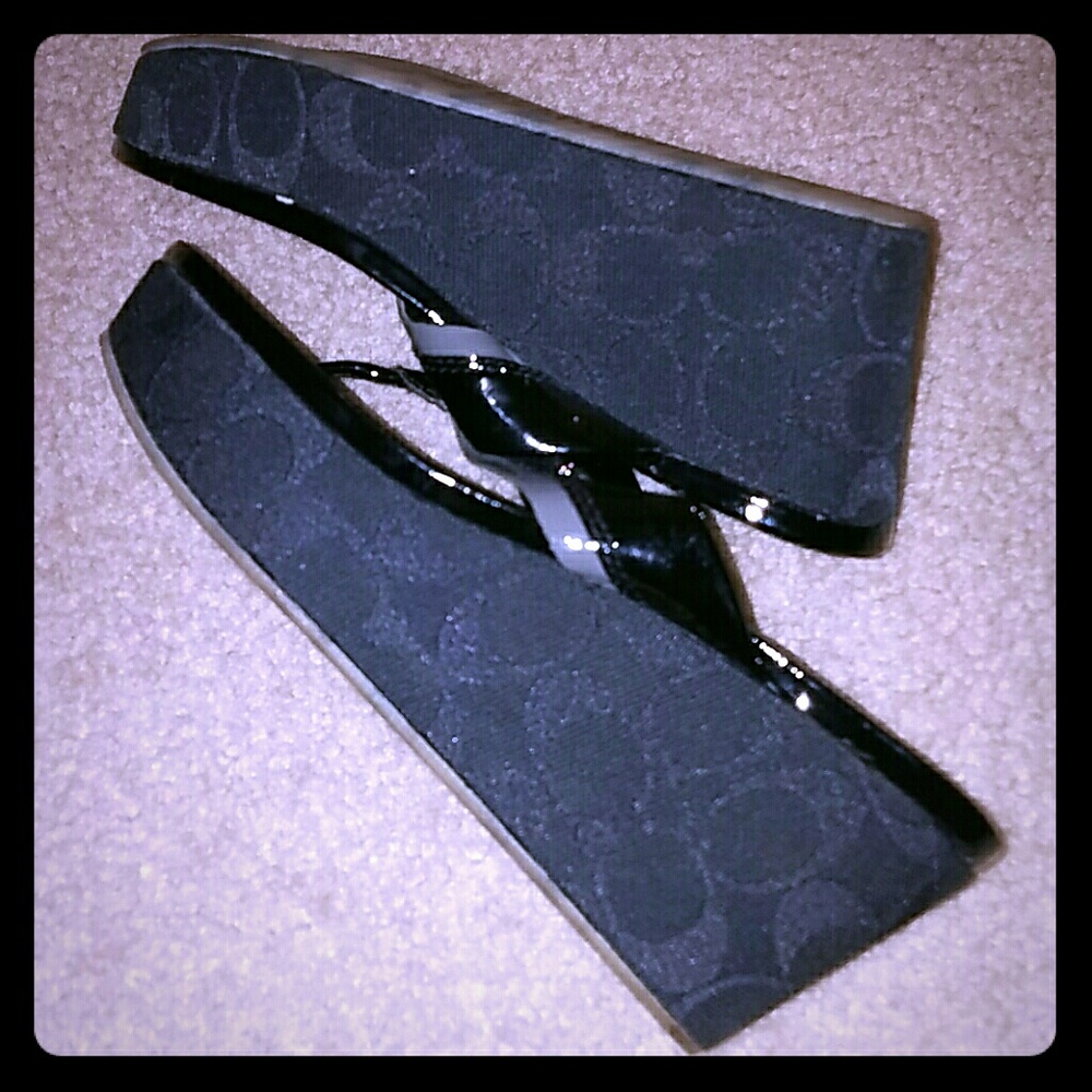 Coach Black Wedges Size 7  ❤Make Offers❤