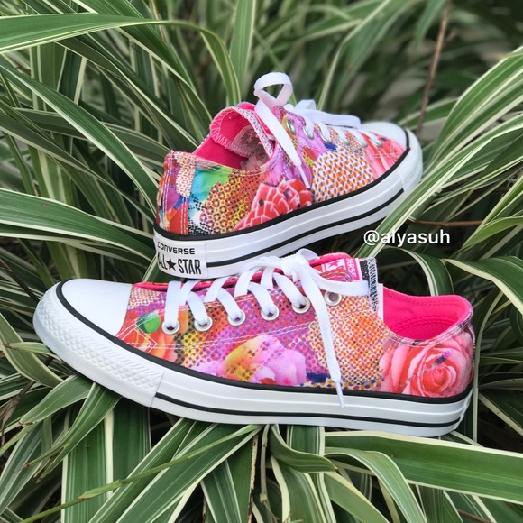 Converse Ctas Digital Floral Pink Women’s Sneakers - Picture 3 of 7