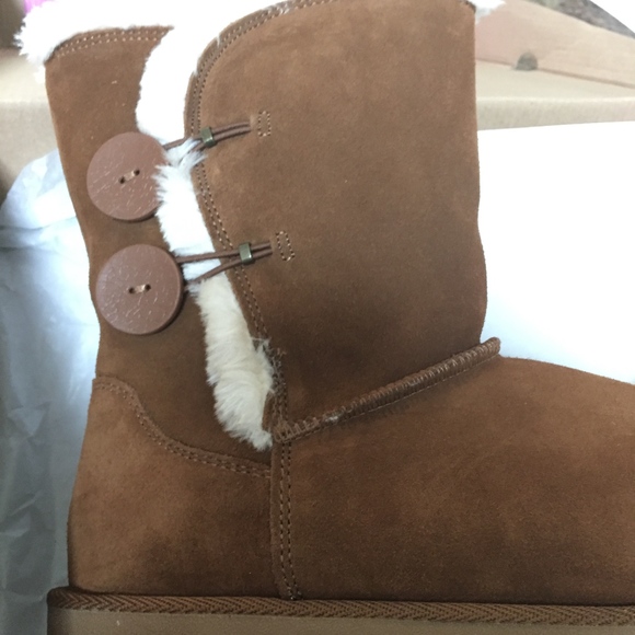 NWT SO Suede Mid Calf Faux Fur Linked Booties 8.5 - Picture 6 of 8