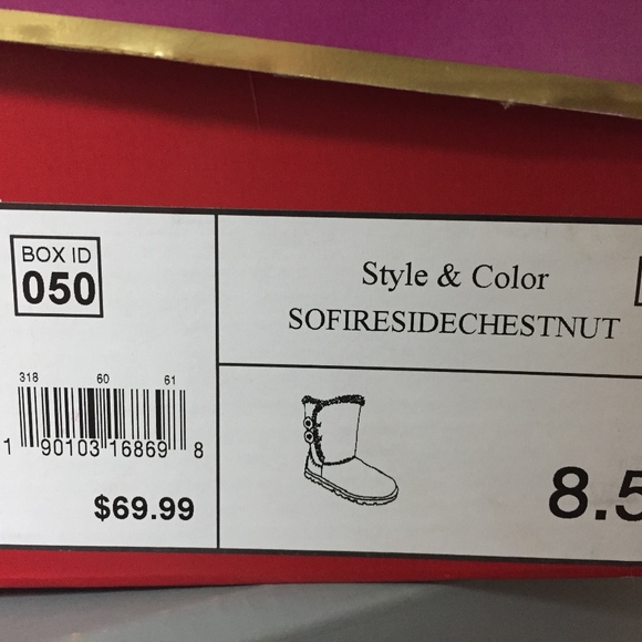 NWT SO Suede Mid Calf Faux Fur Linked Booties 8.5 - Picture 7 of 8