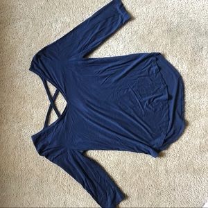 Navy 3/4 sleeve shirt