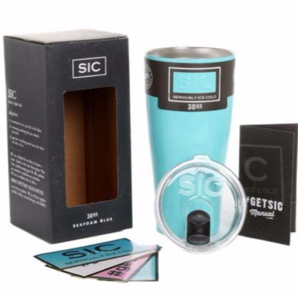 30 OZ SIC CUPS *GLOSS* SEAFOAM BLUE