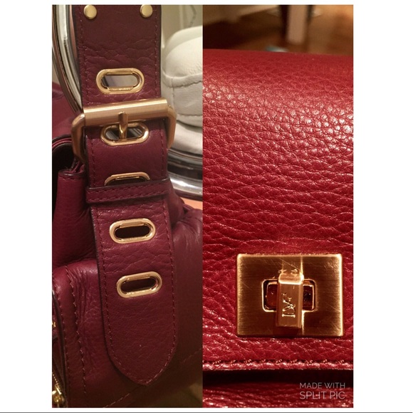 🚫SOLD LIKE NEW DVF Wine Elaine Shoulder Tote Bag - Picture 6 of 8