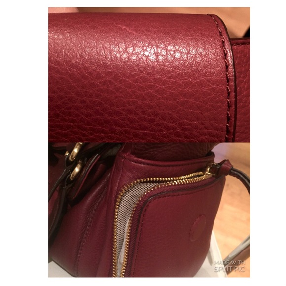 🚫SOLD LIKE NEW DVF Wine Elaine Shoulder Tote Bag - Picture 8 of 8