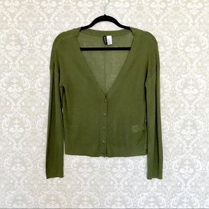 H&M olive knit cardigan H&M olive knit cardigan
