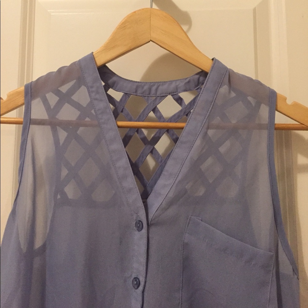 Periwinkle flowy tank