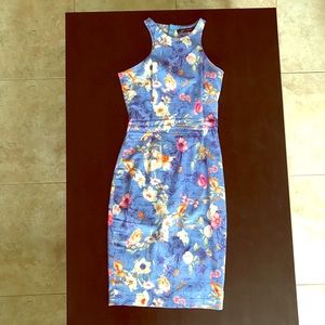 Zara floral bodycon dress size S