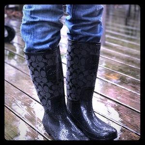COACH Rain Boots wooohooo sz9