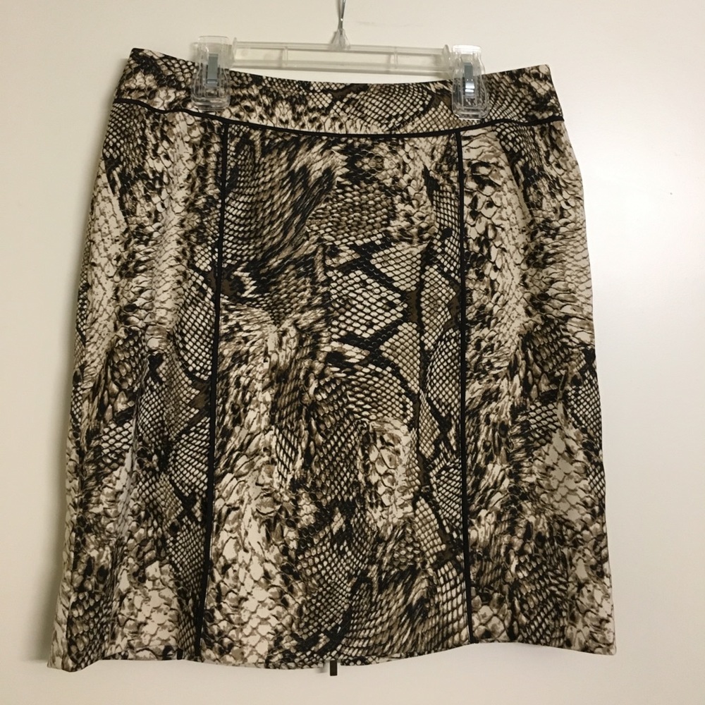 Cache Snake Print Pencil Skirt 4 Full Back Zip